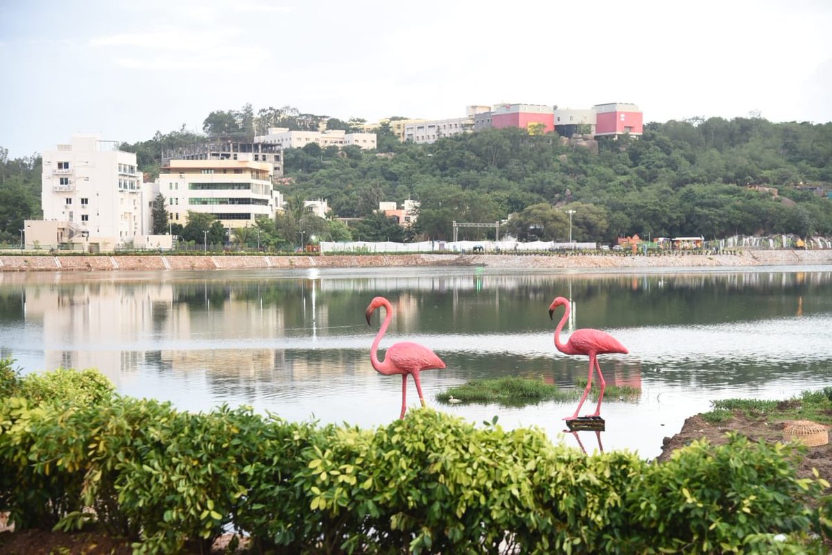MinisterKTR's tweet photo. .@GHMCOnline, @TSIICLtd, @HMWSSBOnline &amp; @tstourism and K Raheja Corp jointly worked on the rejuvenation and beautification of Durgam Cheruvu. https://t.co/ZYVUc4Lpu2