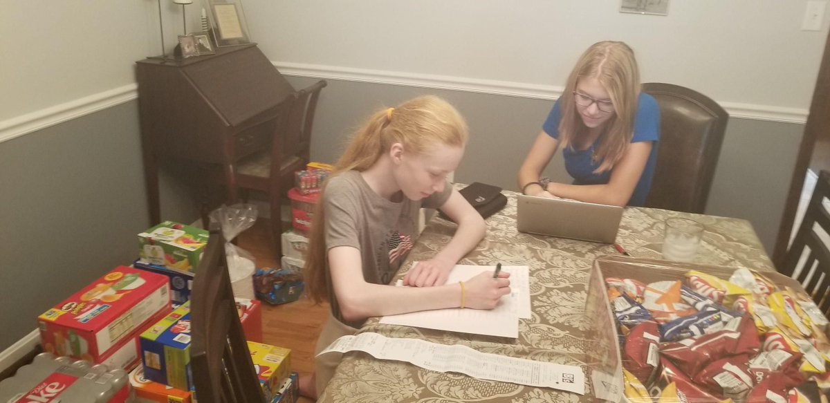 GCTutorials's tweet photo. Our upperclassmen are hard at work stocking and pricing the Snack Shack inventory! Parents, let us know in the comments if you have suggestions for items the Snack Shack should sell this year! #GraniteClassicalTutorials #RealWorldMath #homeschooling https://t.co/n7yOrGCrXD