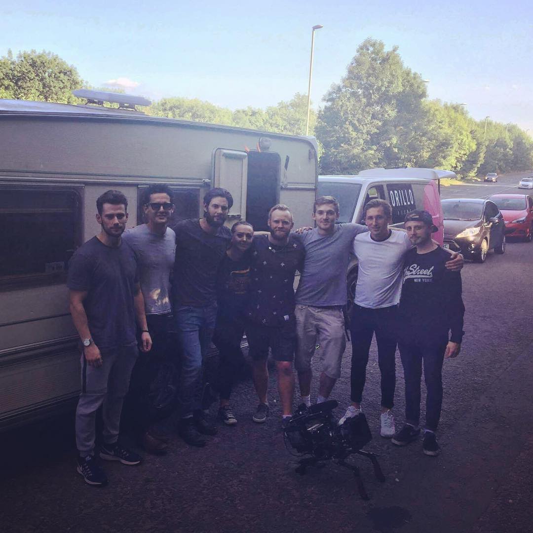 "When you have to take your crew to the side of a motorway to film the last scene in a caravan that’s broken down and your lead <a href="/benbarnes/">Ben Barnes</a> has a flight in 2 hours. Don’t panic. just smile." (bit.ly/2NrC0DF)