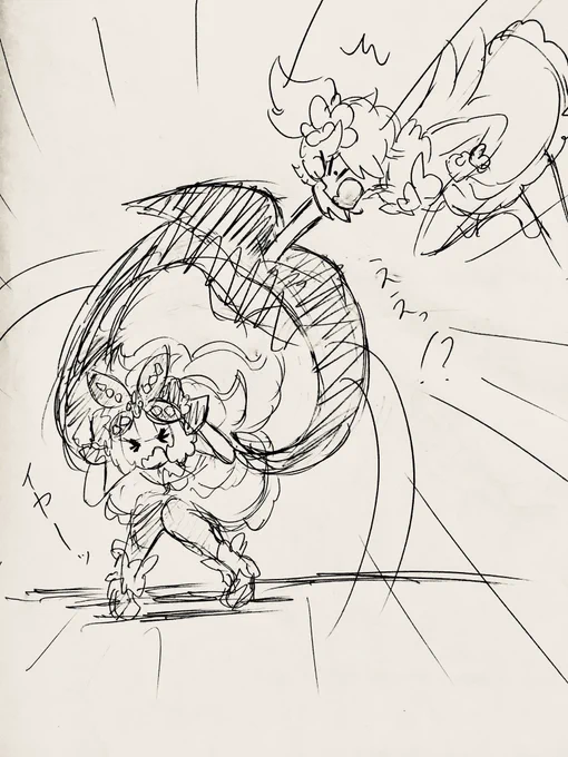 イレイズちゃんの後ろのヒラヒラ、勝手に戦いのサポートしてくれたりってのもいいかも。。。 