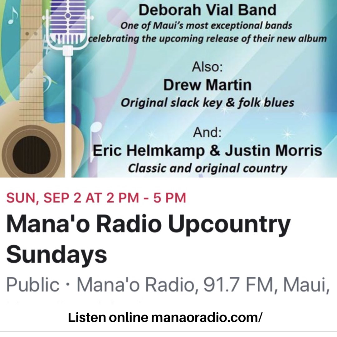 DeborahVialBand's tweet photo. .
.
.
#deborahvialband #deborahvial #TheGiant #Giant #Maui #Mauiradio #BlancheFury #StagesandStones #Stretcher #newmusic #womensmarch #Hawaii https://t.co/SKxOgwhsy7