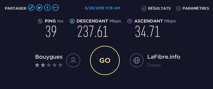 jparzel's tweet photo. La ligne 1 du métro de Lille est désormais couverte en #4GBouygues. cc @bouyguestelecom @MEL_Lille Voici un 1er speed test réalisé sur le parcours. Bravo ! https://t.co/oHxWFnE6Kk