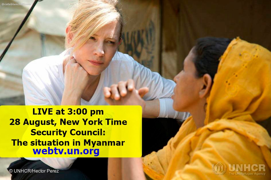 WATCH UNHCR Goodwill Ambassador Cate Blanchett's speech at UN Security Council LIVE today
----
Learn More: cate-blanchett.com/2018/08/28/wat…
----
#CateBlanchett #GoodwillAmbassador #Refugees #UNSC #Myanmar #Rohingya