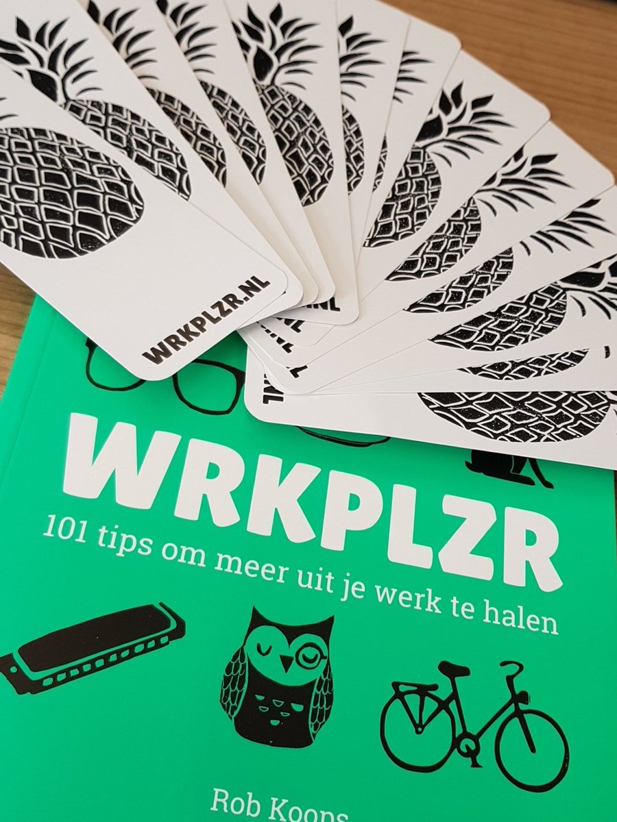 Maak plezier van  je werk door te vergaderen in het Duits of één van de andere tips uit WRKPLZR van @rob_koops Nu met extra toffe boekenlegger