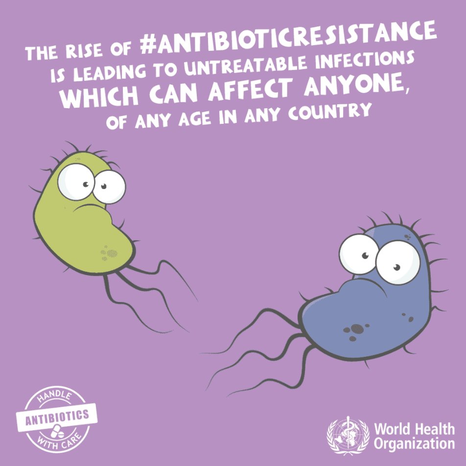 According to the World Health Organization, without urgent action we are heading to a future in which infections and minor injuries could once again kill due to increasing antibiotic resistance in bacteria. Learn more here: hubs.ly/H0dyKRW0
#WAAW