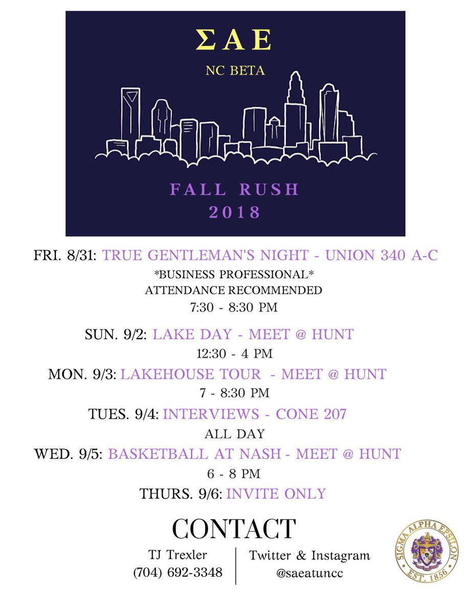 Rush is right around the corner! Make sure to sign up on GreekLink. #RushΣΑΕ