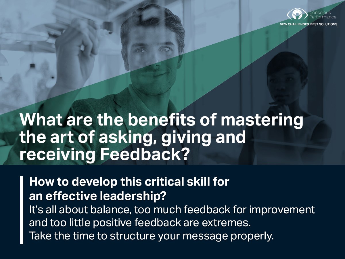 ConPer_GmbH's tweet photo. What are the benefits of mastering the art of asking, giving and receiving Feedback?
#Feedback #leadership #consciousness #consciousperformance https://t.co/So8JyT6qHR