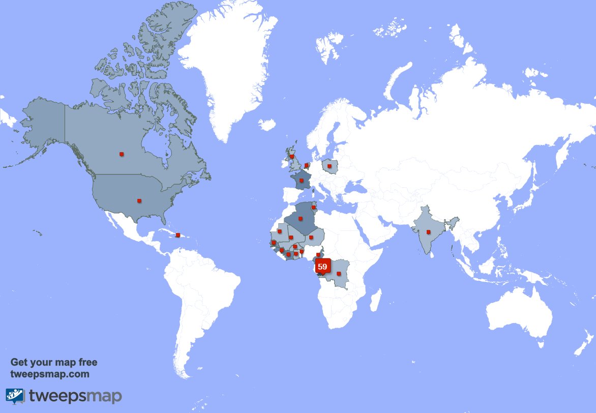 Special thank you to my 2 new followers from France, and more last week. tweepsmap.com/!OFIScg .