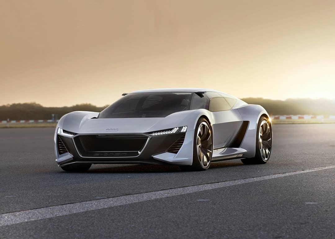 AudiKuwait's tweet photo. For the first time, #Audi is presenting a design &amp; technical concept car at #PebbleBeach #AutomotiveWeek in #Monterey, #California. The all-electric Audi #PB18 #etron presents a radical vision for the high-performance sports car of tomorrow.

#AudiKuwait #AudiPB18etron #Audietron https://t.co/Xeq3bABljh