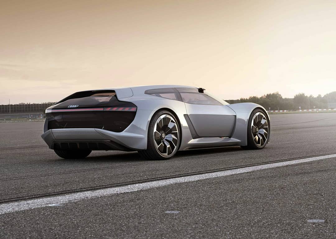 AudiKuwait's tweet photo. For the first time, #Audi is presenting a design &amp; technical concept car at #PebbleBeach #AutomotiveWeek in #Monterey, #California. The all-electric Audi #PB18 #etron presents a radical vision for the high-performance sports car of tomorrow.

#AudiKuwait #AudiPB18etron #Audietron https://t.co/Xeq3bABljh