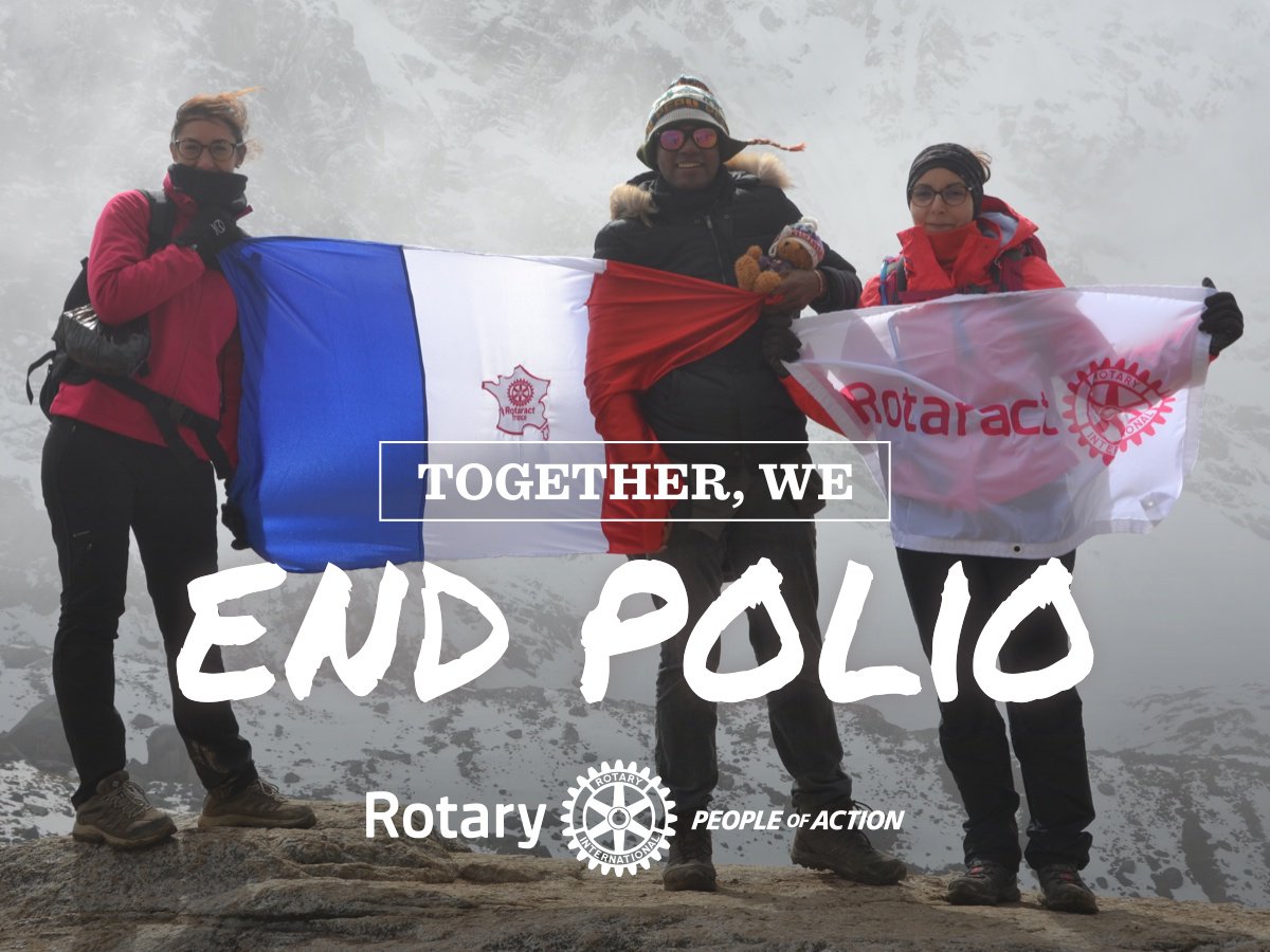 ClimbLikeIbra's tweet photo. Together, We End Polio !
Notre mission n’est pas fini, luttons ensemble pour éradiquer la polio!
J-3 @EndPolioNow with #ClimbLikeIbra
👌 https://t.co/9XF5qloIWT
@rotarymagfr @rotary @rotaract @RotaractFr @RotaryFR #EndPolioNow https://t.co/hv4mVZUlIk