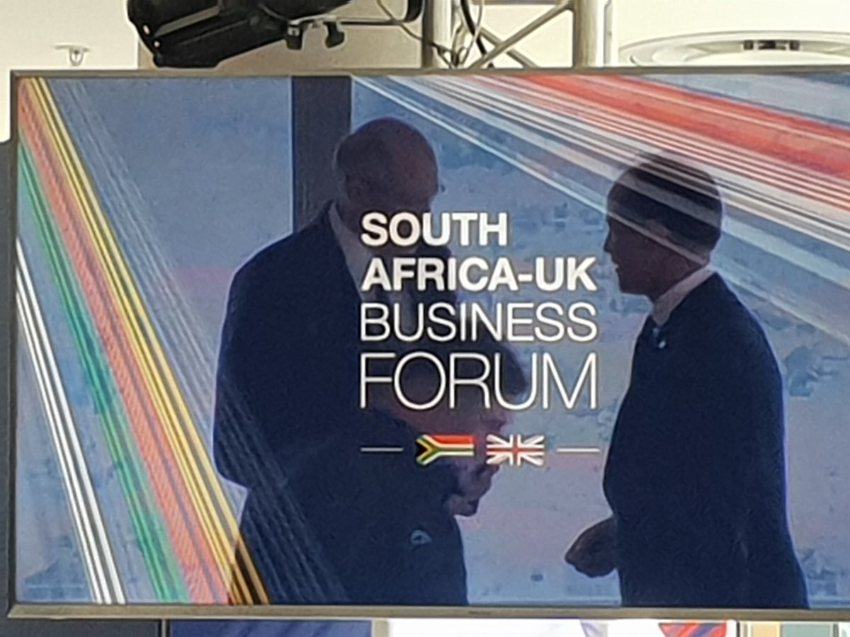 BritchamSAfrica's tweet photo. The UK-SA Business Forum is wrapping up with Board of Trade Awards being presented to British Chamber mbrs @JLR_News and @turnertownsend as well as to @DNAFitHQ - congratulations! https://t.co/HHNHTYUuXf