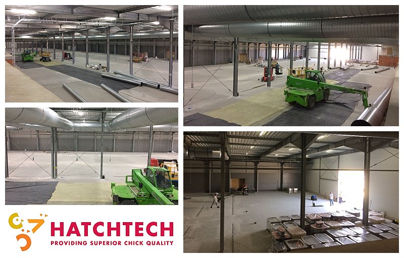HatchTech's tweet photo. The floor is ready, the ventilation ducting almost completed... Next in line: installation of the MicroClimer setters and HatchCare, our hatcher with feed, water and light. Exciting times for what will be Polands' largest independent hatchery: ModernHatch! #hatchtech #hatchery https://t.co/UsX3TtHKQ1