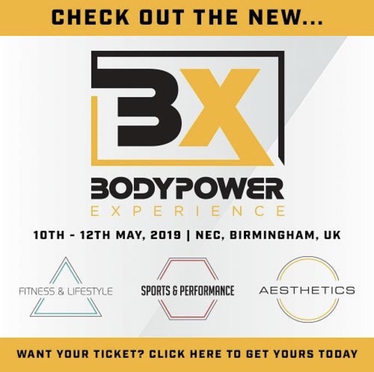 #BodyPower is back for 2019

Following the 10 year anniversary last year - there’s a new look, new feel and new layout for 2019

📩 Tickets are on sale now

🎁 Use FREE gift code BPPTM for a limited edition gym bag 

#bodypowerexpo #fitness #gymbunny #gymtime #FitnessMotivation