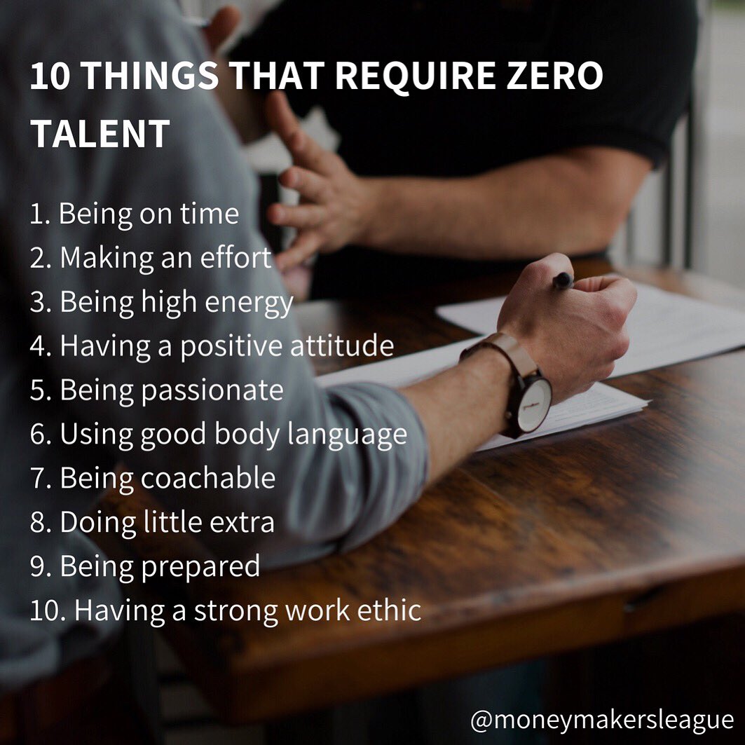 Moneymakersleag's tweet photo. 10 things that require zero talent https://t.co/GzMCabRny4