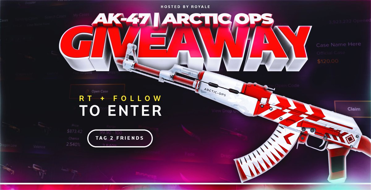 Royale's tweet photo. ★AK-47 ARCTIC OPS★TO ENTER YOU MUST: -FOLLOW @Royale + RETWEET-TAG TWO (or more) FRIENDSWINNER PICKED IN 5 DAYS! https://t.co/FslbEBory3