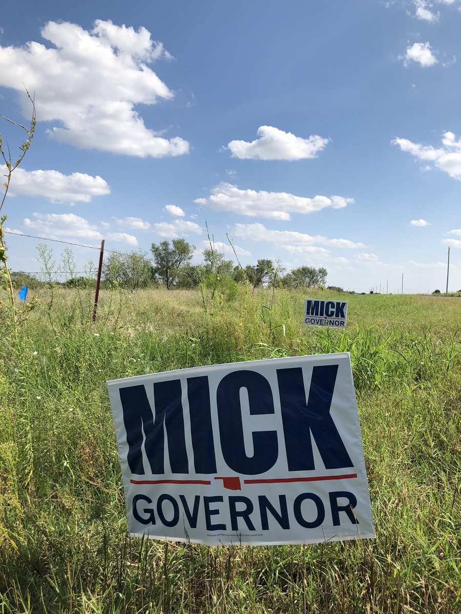 cwoodson's tweet photo. Get out in the beautiful Oklahoma sunshine today and vote! ✅Pick Mick #ElectionDay #Mick2018 #MickforGovernor @MickCornett @MickforGovernor https://t.co/iYI480ozlG