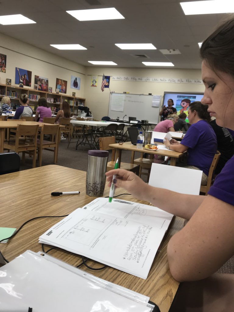 MrsBolanda's tweet photo. Mosinee teachers getting ready for our mathematicians! #EurekaMath, #Greatminds https://t.co/5BEdadFjU5