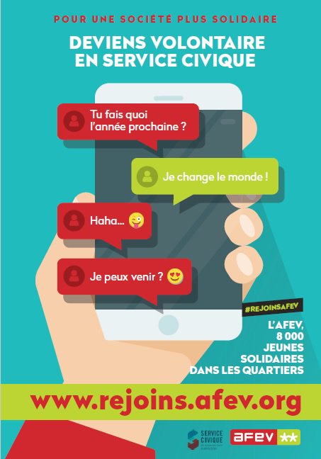 Afev_VA's tweet photo. 3 postes à pourvoir à l'Afev Valenciennes Denain : Début 15 octobre 2018 - 14  juin 2019 : 8 mois de volontariat - 26h/semaine
Volontaire en Résidence dans un collège : mettre en place des actions afin de promouvoir un climat scolaire favorable ! https://t.co/YicUTWC2MA