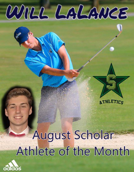 Congratulations to <a href="/GolfSiegel/">Siegel Golf</a> @will_lalance on being selected as the Siegel Scholar Athlete of the Month. Will is a Senior on the Golf team.  He has been low medalist in every match he has competed in this year, is related to Johnny Depp and has a 3.77 GPA.