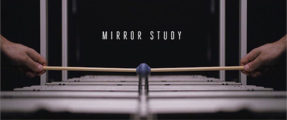 sopercussion's tweet photo. Check it out: Mirror Study, by #EricChaBeach, performed by @DavidDegge and #DánielMatei, filmed by #fourtenmedia, released by @vicfirth! https://t.co/5o24a4drsF https://t.co/GJPls2sbNh