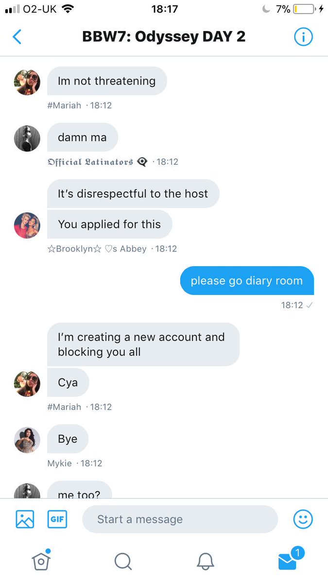 WorldBigBro's tweet photo. BREAKING NEWS: Mariah has decided to block #BBWMYKELL and #BBWBROOKLYN. When advised to unblock, she refused. #BBWMARIAH https://t.co/6ow7poqKV1