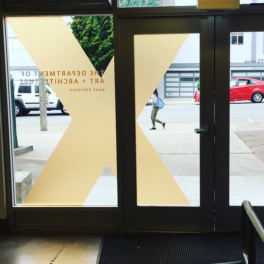 USFCADesign's tweet photo. Have you seen the new Xs in XARTS?  They were designed in collaboration by  #USFCA Design senior Mary Mitchell and Prof Noopur Agarwal. https://t.co/rRCMMRqa5V