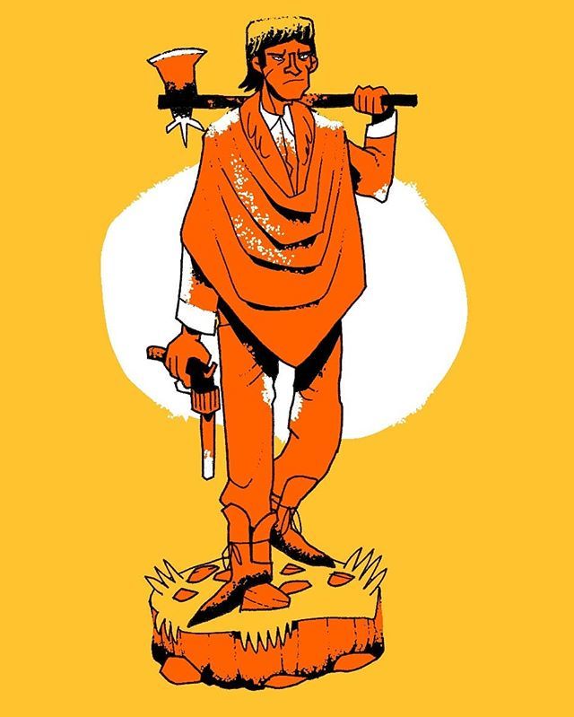 Wanted to draw a cowboy, and give him Dave Grohl's hair from the 'Best of You' video. Or I should say; this is all I ever want to draw and here is the first of many meditations on this theme. 
#backgroundart #characterdesign #illustration #drawingoftheda… ift.tt/2PM3SDL