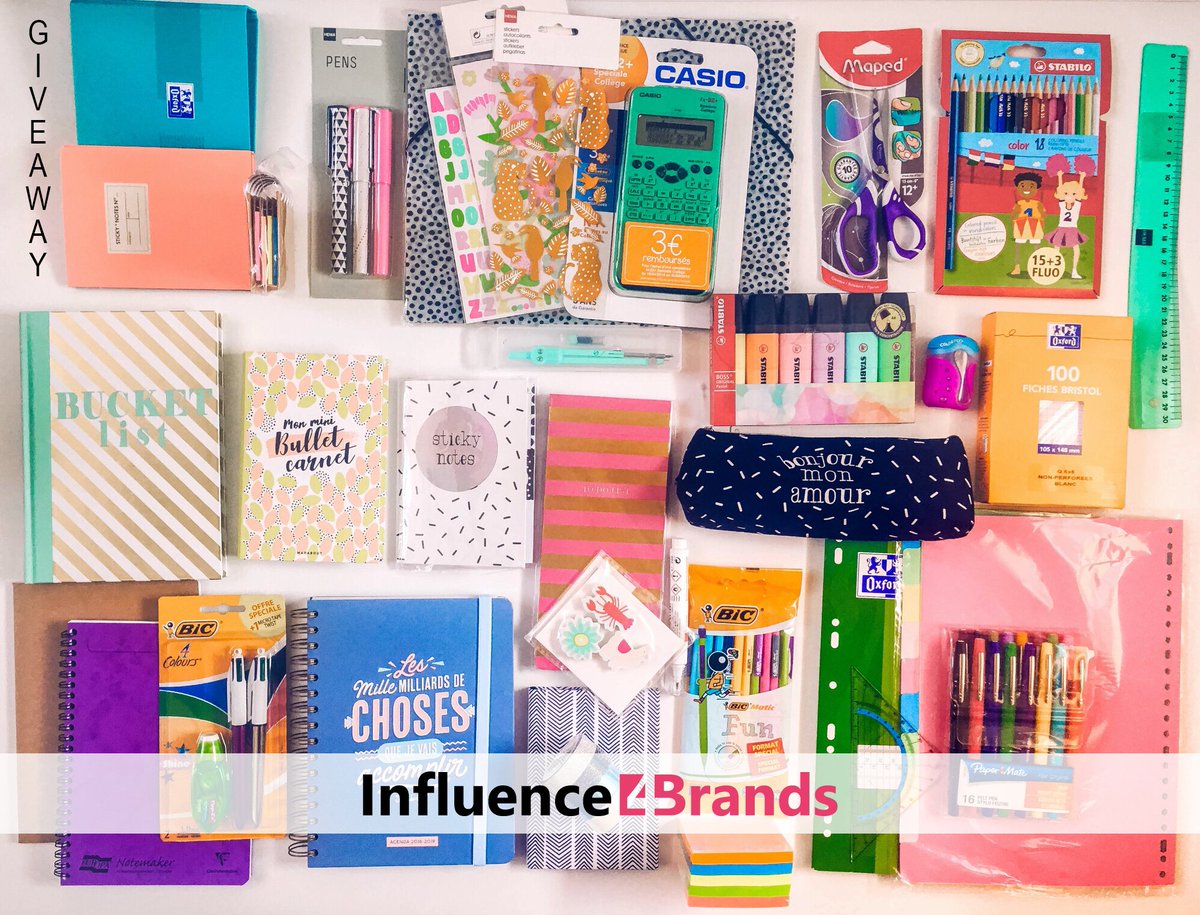 Influence4b's tweet photo. 📌Pour la rentrée, tentez de gagner ce magnifique lot de fournitures de bureau 😍

Pour participer : 
➡️ #RT ce tweet
➡️ #Follow @Influence4b

TAS mardi 04/09/18

🔴 Multipliez vos chances en participant sur @Influence4You et Instagram ;) 

#concours #giveaway #backtoschool https://t.co/dkF2H30coV