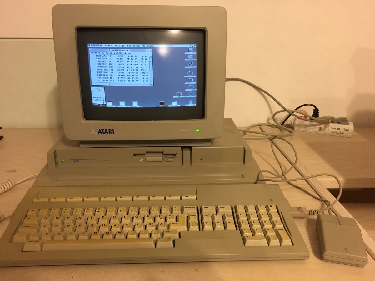 clausatz's tweet photo. Another computer highlight: my #Atari #MegaSTE (bought in the early 1990s) – still running well with its 3rd party TOS compatible multitasking OS. The first computer on which I’ve used #LaTeX.
https://t.co/vPojwGHf5G
#vintage #computers https://t.co/yTHOY98NK7