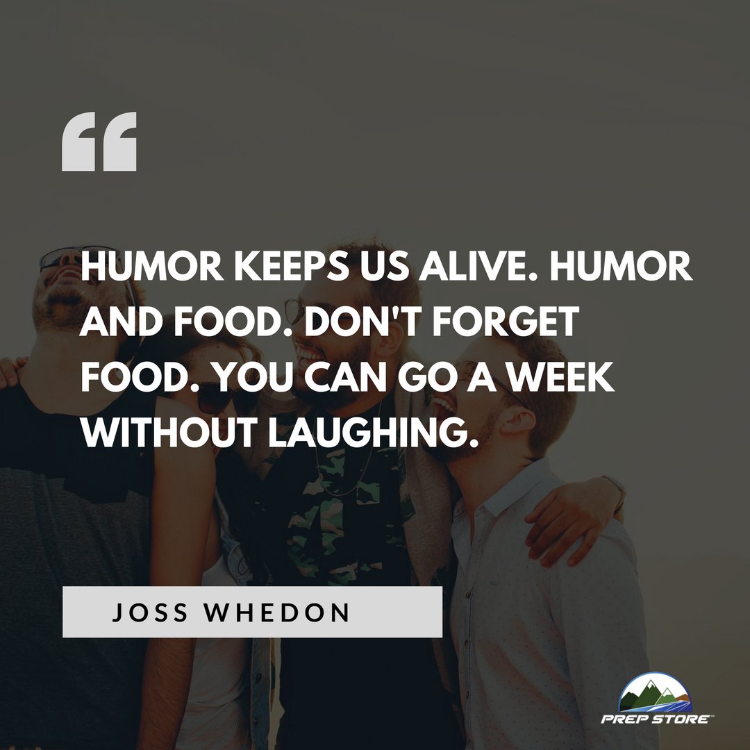 PrepStoreBrand's tweet photo. Humor keeps us alive. humor and food. Don't forget food. You can go a week without laughing. Join our survivalist newsletter. #Survivalist #prepping https://t.co/skxHM0EJXS https://t.co/Yo0hluabxA