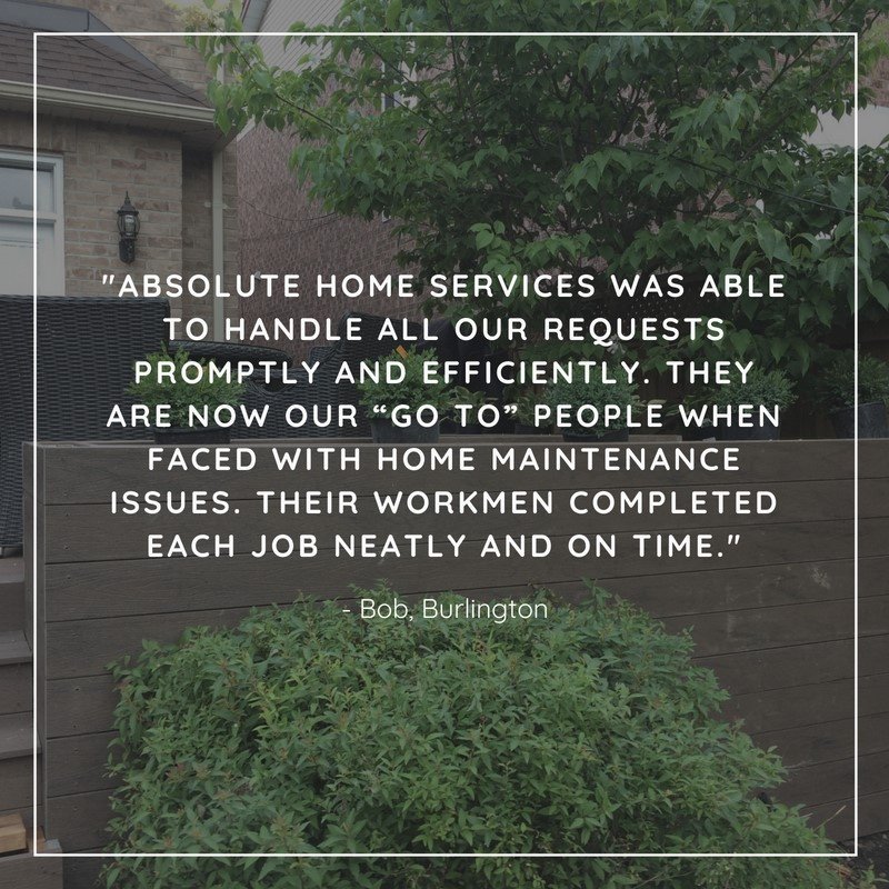 Absolute_Homes's tweet photo. #Home #maintenance issues can become #stressful. π Thank you Bob for #sharing your #experience, we are the #lucky ones! π
#absolutehomeservices #homeimprovement #painting #landscaping #windowtreatment #Burlington #Hamilton #Oakville #Toronto #Guelph #Milton #Brantford #Muskoka https://t.co/O1PMAvO1n4