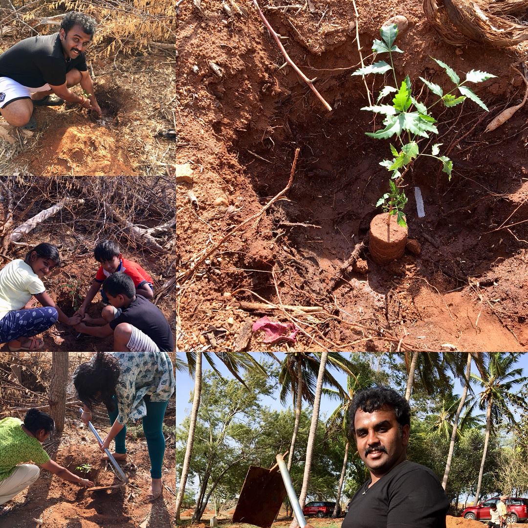 GS_Coimbatore's tweet photo. A small activity that we undertook in a 2-acre empty land by planting 100 saplings of Neem, Ashoka, Banyan, Teak, Guava, Peepal, Gooseberry &amp; Mango. This time we wanted the #nextgenerationkids to enter the field. 
#plantingtrees #greenindia #globalshapers #globalshaperscommunity https://t.co/8GxB5DIRNS
