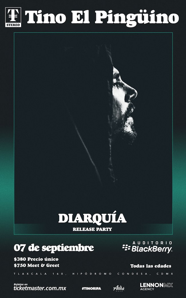 Ahora EN VIVO con <a href="/ruleiro/">R U L O</a> y <a href="/eltalcha/">Cha!</a>, Tino El Pingüino (<a href="/TinoRifa/">Tino El Pingüino</a>) nos habla sobre su próxima presentación en el @AuditorioBB este 7 de Septiembre y su nuevo EP DIARQUÍA. Comunícate con ellos usando #Poderoso