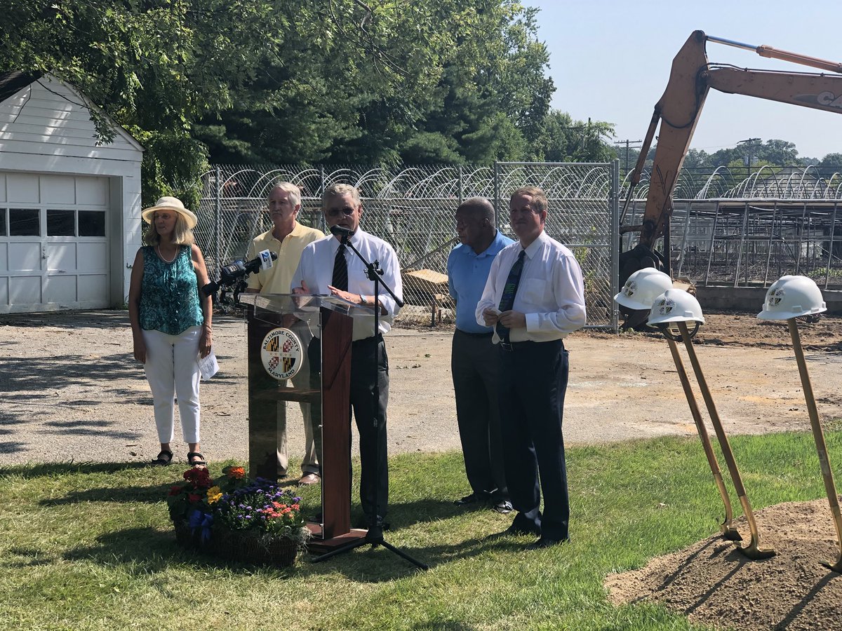 BaltCoGov's tweet photo. County Executive Don Mohler, Recreation &amp; Parks Director Barry Williams, &amp; the Baltimore County Council mark the start of construction of #RadebaughPark, to be located on 3.76 acres off of Burke Avenue in Towson, Maryland! #CleanGreenBaltCo #BaltCoProud #EnjoyBaltCo https://t.co/MaWFkt0xCJ