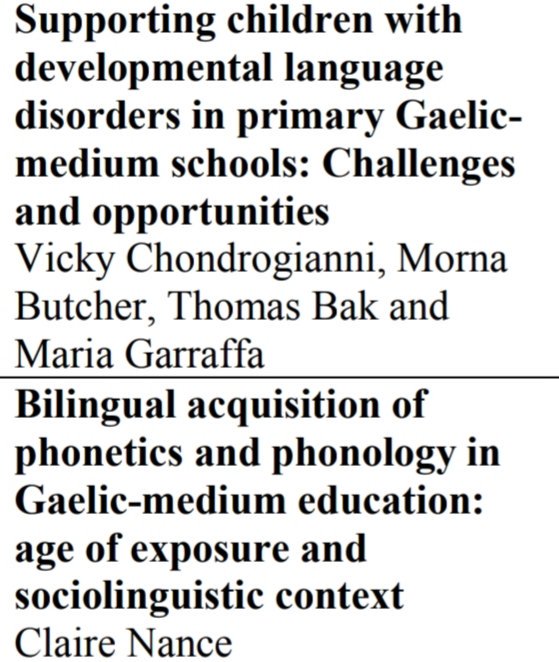 Seisean air dà-chànanas agus foghlam #Gàidhlig #RnaG2018