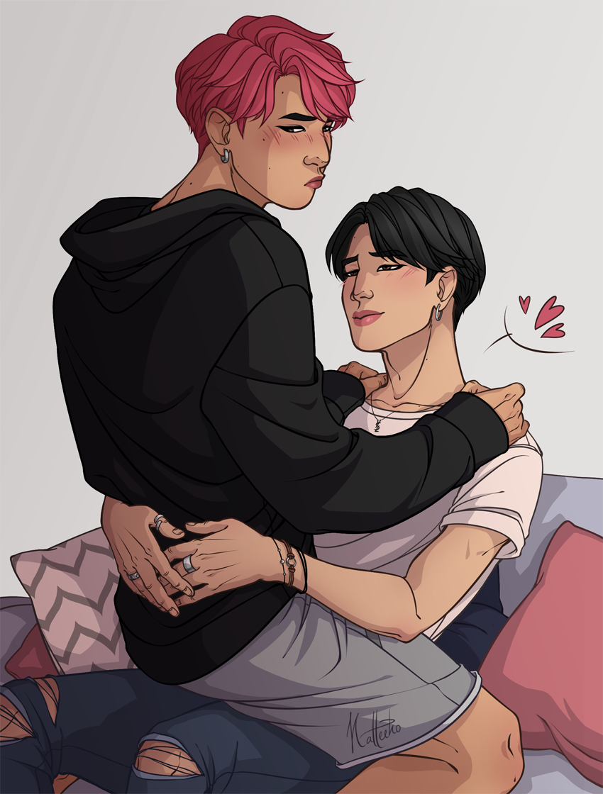 hattee_ho's tweet photo. lovely commission for @SNWPJM 
jungkook is a pouty baby, and jimin is whipped 

#jikook #지정 https://t.co/Pl50v4Txl1