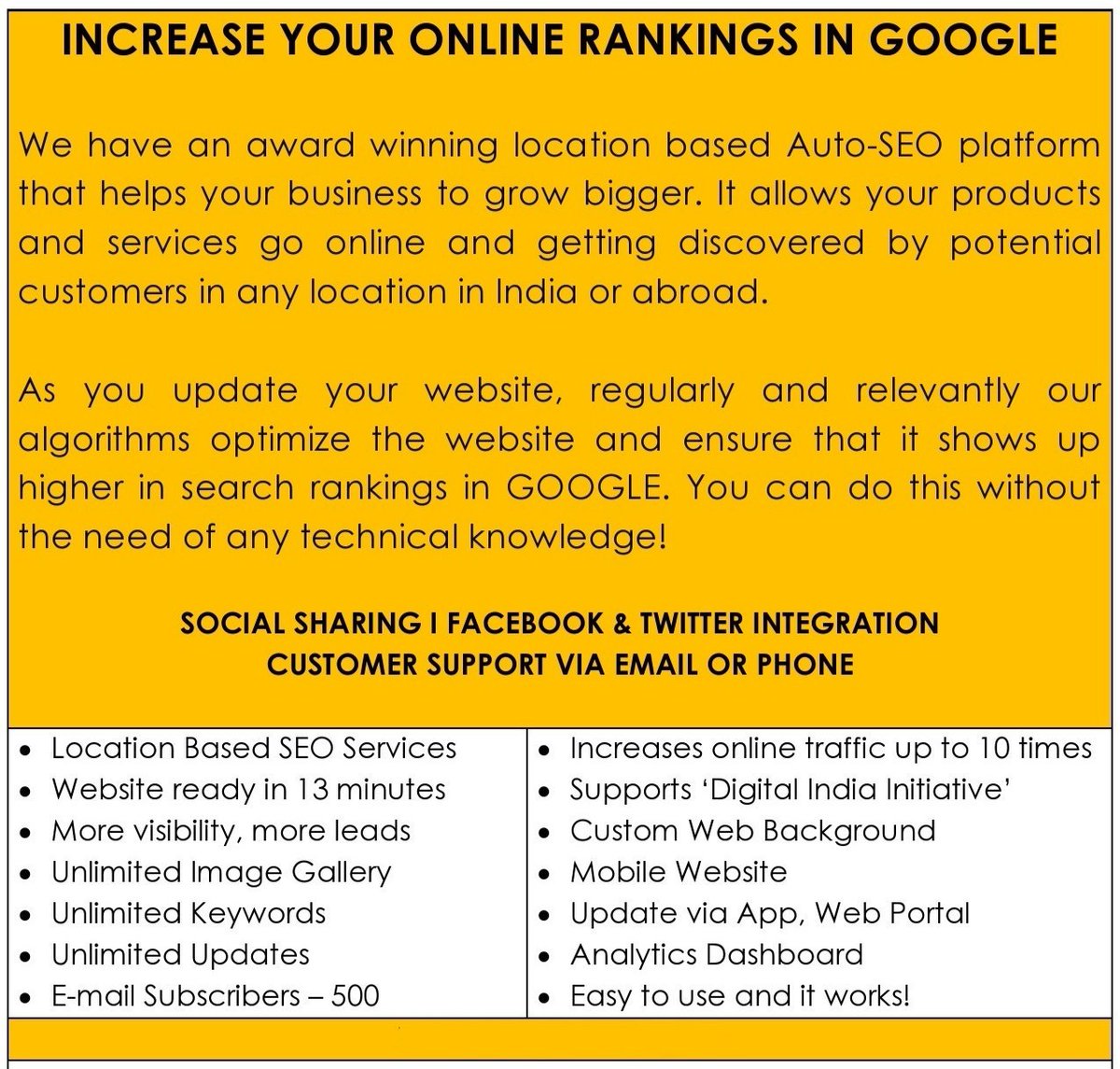 sinham1's tweet photo. Are you still thinking to have a Website? @NowFloats will help you to get a website. Just #BoostKaro and Increase your website ranking in #Google . #NFPartner #NFCustomer #MiddleIndia @GulatiSinghJ https://t.co/acGzAJne87