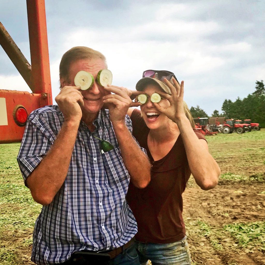 pickle_farmher's tweet photo. The ‘18 cucumber crop in #CKOnt is a wrap, & my dad and I are pretty pumped! ✅ There was never a dull moment this season with the obstacles Mother Nature threw at us this year, it sure kept us on our toes. @Picklestation @TVF_Farms #processingvegetables #farmfamily #ontag #cukes https://t.co/9bZ6ZOy9kI