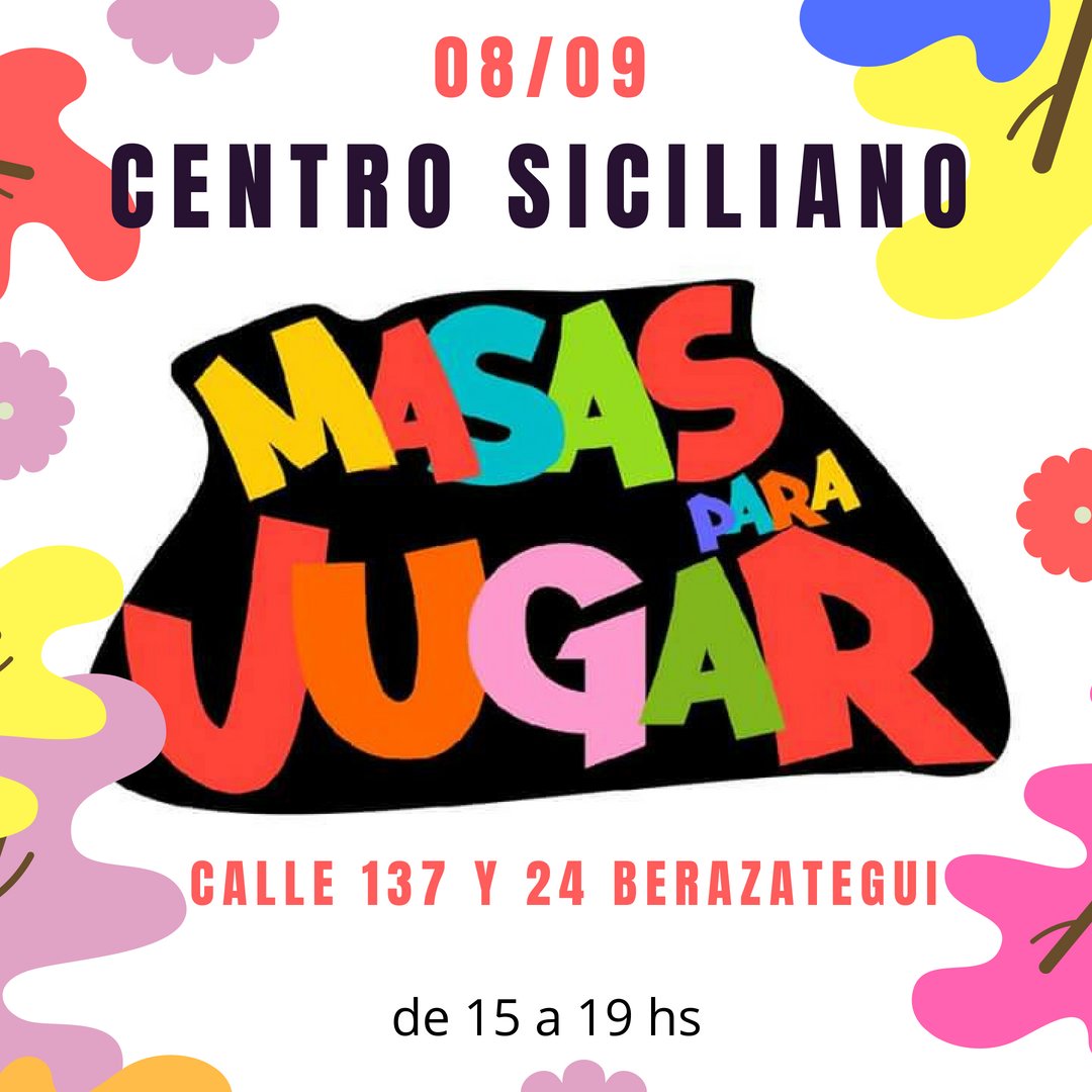JugarConMasas's tweet photo. Veni a Buscar Masas para Jugar el 8/9 en Centro Siciliano en Calle 137 y 24, Berazategui de 15 a 19 hs -
#Feria #JugarConMasas #AprenderJugando #EnElJardin #MaestraJardinera #seño #salaverde💚 #salaceleste💙💙 #salavioleta💜 #salitaceleste #CentroSiciliano #juguetebarato #juguete https://t.co/JLp6e7tmLe