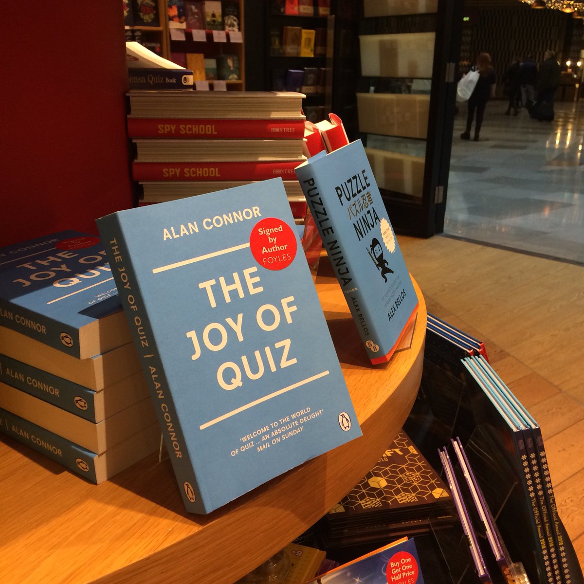 alanconnor's tweet photo. In Starbucks I gave my name as THE JOY OF QUIZ and the barista said she loved the bit about fake facts in reference books but none of the clientele noticed because they were all engrossed by The Joy of Quiz https://t.co/4RKK3G4lt0 #memejack https://t.co/lbBEHb4QMK