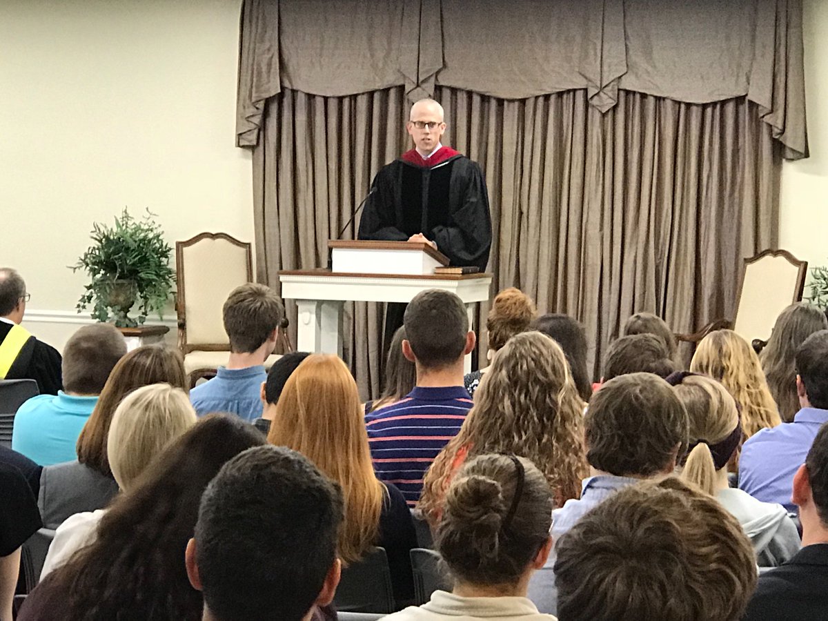 RTSCharlotte's tweet photo. A few scenes from opening convocation. Professor @RevKevDeYoung is currently delivering a lecture entitled “Awakening in the Middle Colonies: Lessons from a Dead, Dutch Domine.” https://t.co/6FLskDfpSC