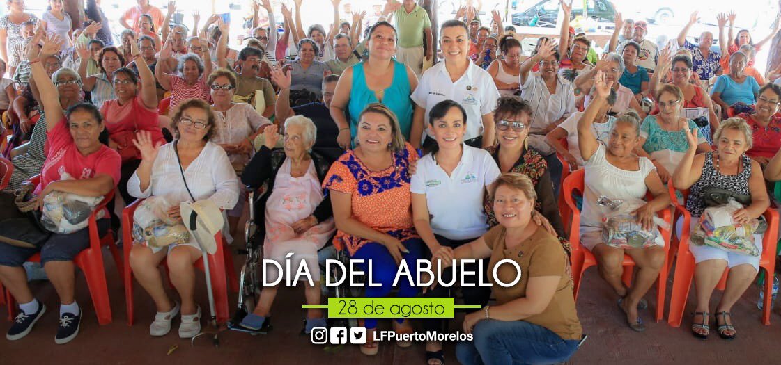 Felicito con mucho cariño a cada uno de los abuelitos de #LeonaVicario, #CentralVallarta, #Delirios y #PuertoMorelos en su día. Su experiencia, es un tesoro invaluable que enriquece nuestra vida y la hace muy especial.
¡Enhorabuena! #PuertosMorelosEvoluciona