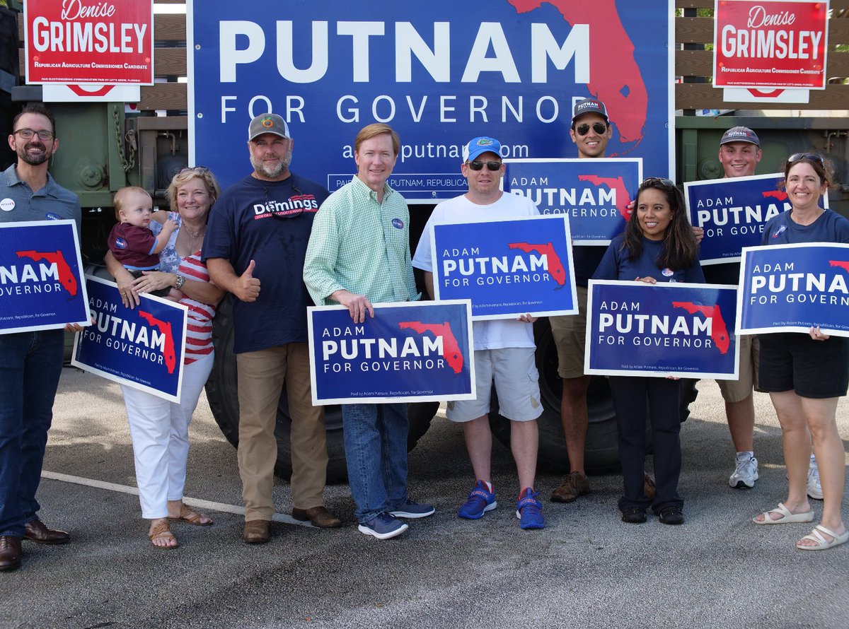 TeamPutnam's tweet photo. We're team #FloridaFirst! Get out and vote for a better, stronger Florida! Find out where: https://t.co/1Hx9n4UWfk https://t.co/BmEzE7P85g