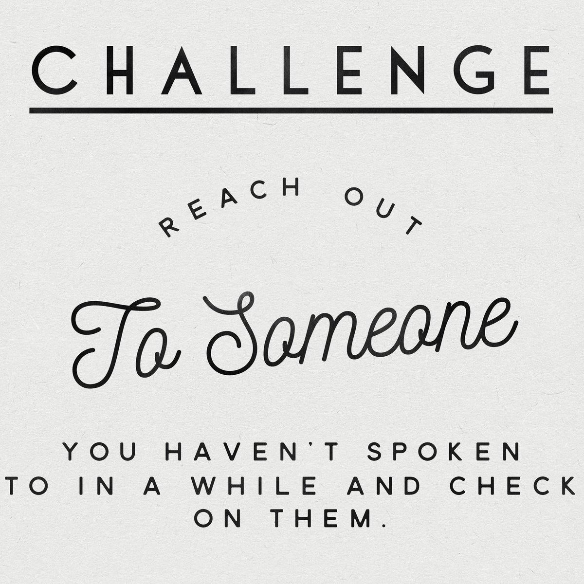 SafeSpaceHelps's tweet photo. I’m challenging you to reach out to someone you may not have spoken to in a while and check on them! See how they’re doing! Remind them that someone in the universe cares about how they’re doing! #challengereachout #reachout #newchallenge https://t.co/JSKiGaQz9Y