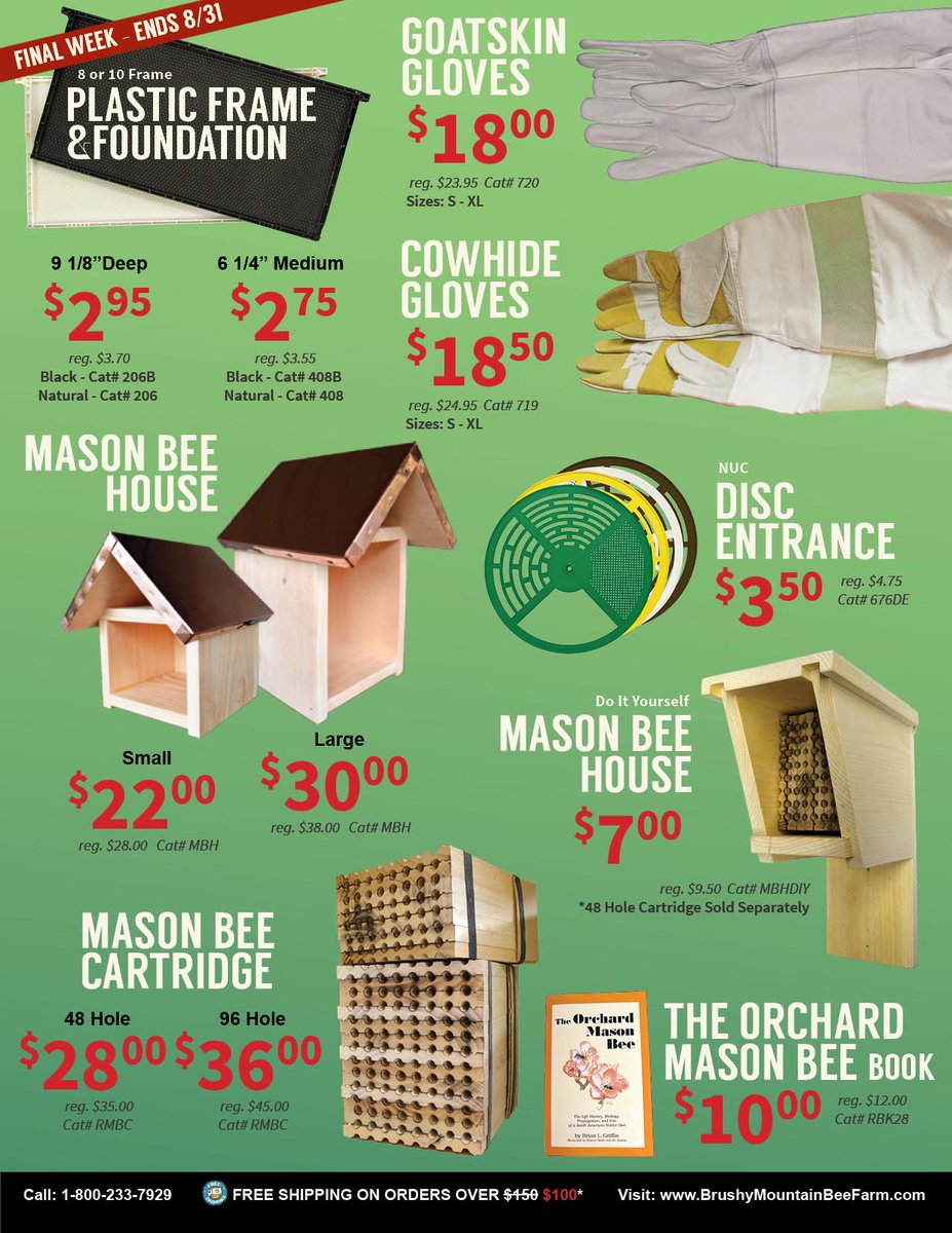 BMBeeFarm's tweet image. Have you heard? We have added several additional items to our End of Summer Sale. Come check out these deals while they're hot! The sale ends this week. brushymountainbeefarm.com