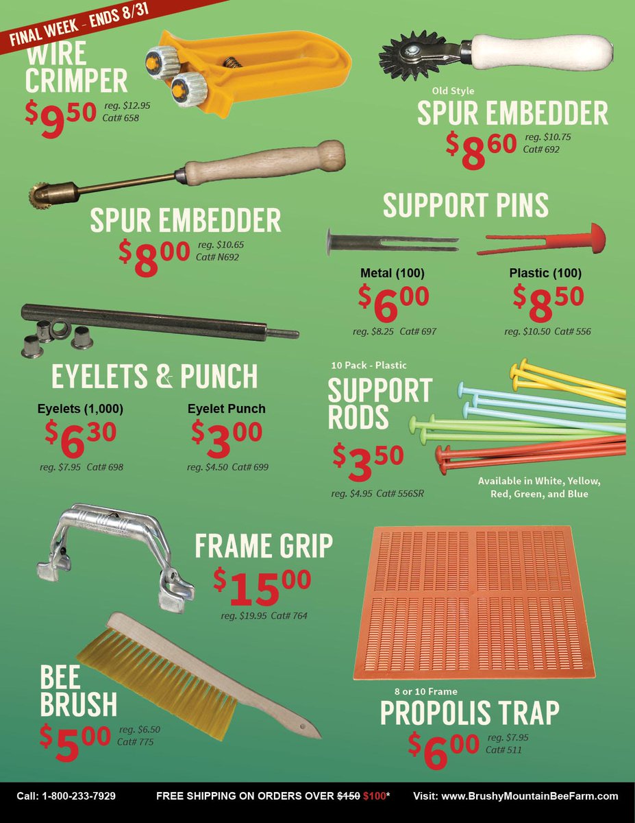 BMBeeFarm's tweet image. Have you heard? We have added several additional items to our End of Summer Sale. Come check out these deals while they're hot! The sale ends this week. brushymountainbeefarm.com