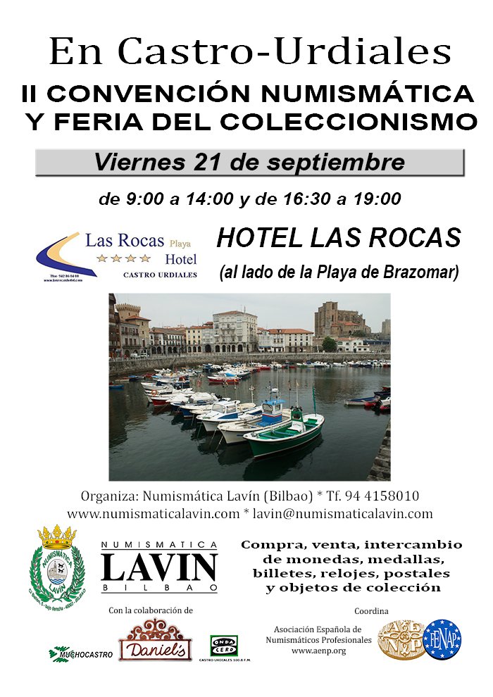 CASTRO URDIALES, 21 de septiembre, Hotel Las Rocas. Convención Numismática DlsruKPWsAA_Xpc