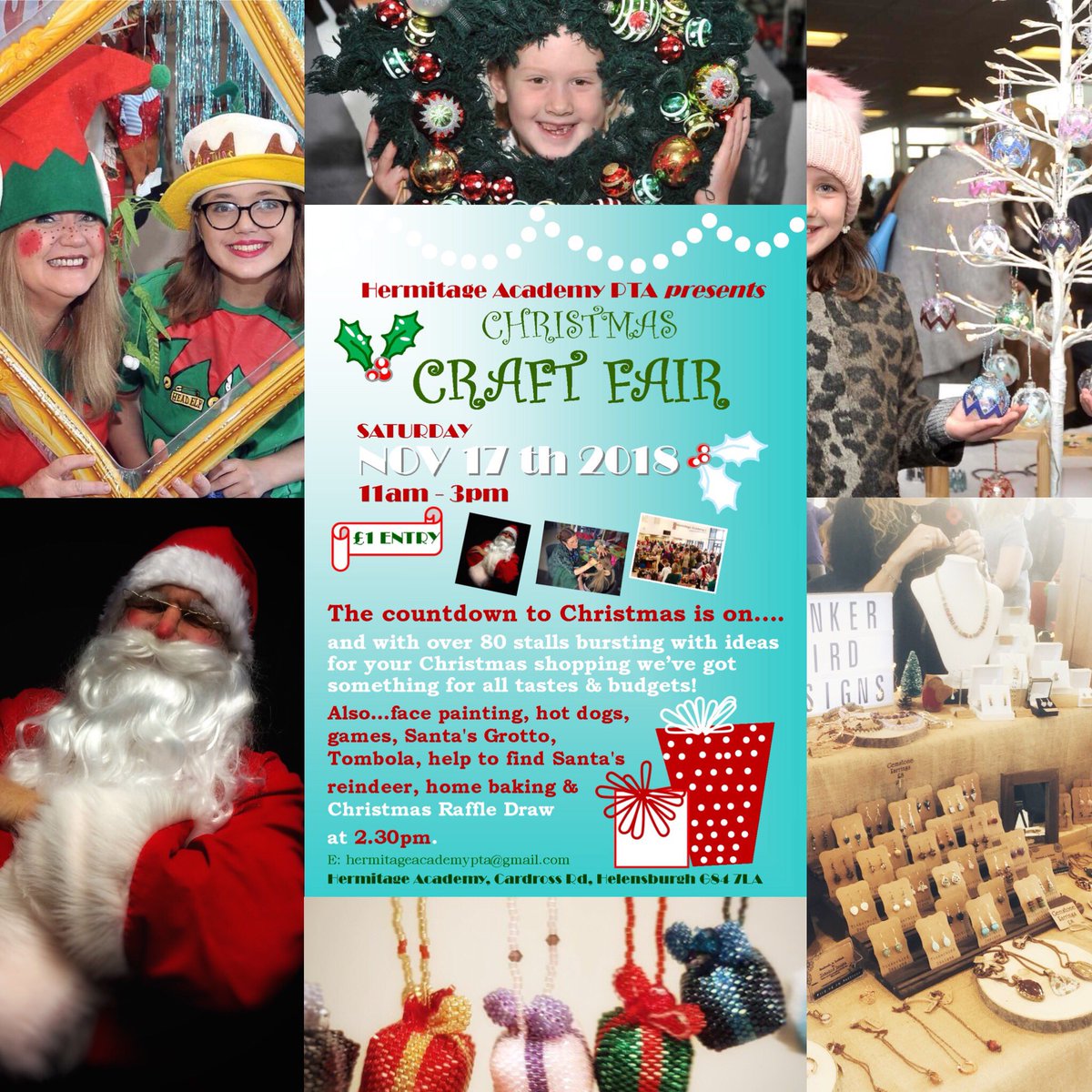 HO HO HO!! Book your stall at this year’s @hermitageacaPTA Christmas Craft Fair on SAT 17 NOV! E: hermitageacademypta@gmail.com £15 a stall! @HermitageAcad @helensburghadv @DshireChamber @coveburghhall @jacksontweet50 @HermitageAandD @ian_iwilliams @scotcraftfocus @craftscotland