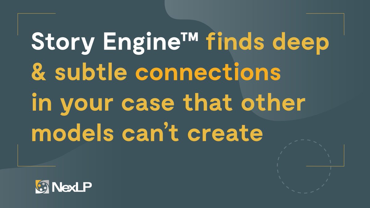 NexLP_Inc's tweet image. @NexLP_Inc is the industry leader in #AI for legal and compliance. StoryEngine gives you an unrivaled advantage when it comes to eDiscovery!  Let us help you improve your rapport with existing clients and attract new ones by using the #AIModelLibrary.

buff.ly/2Bvv6LT